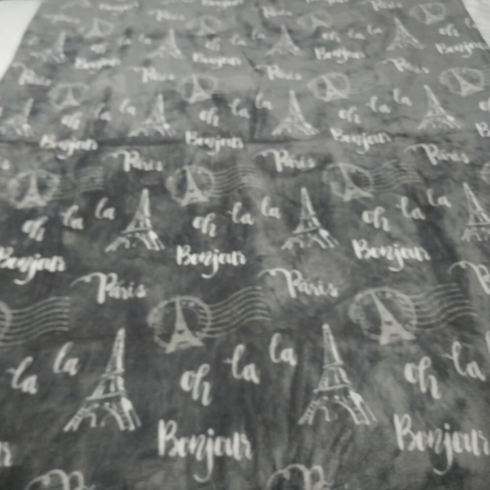 Paris Themed Plus Throw Blanket